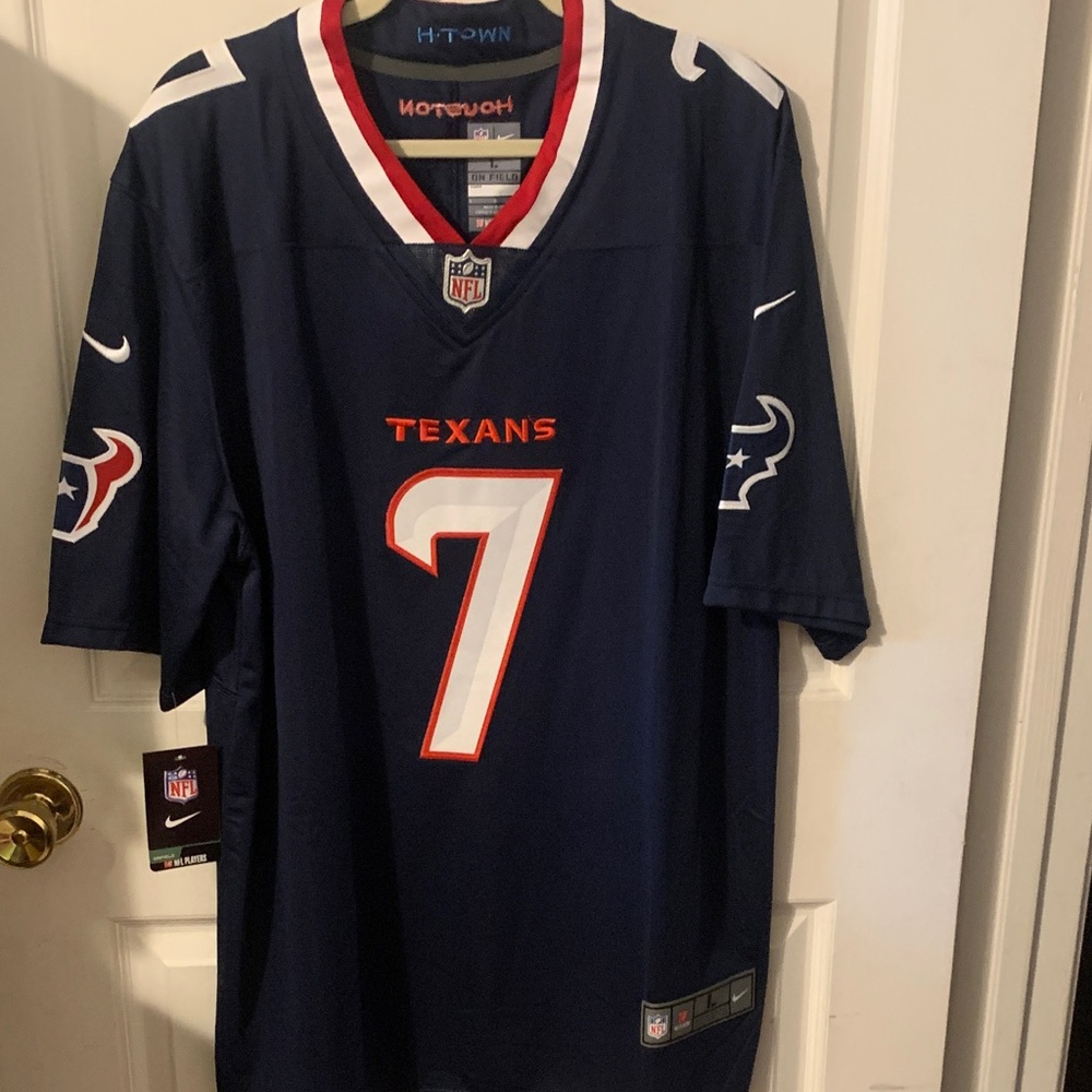 Nike Texans Navy and White Jersey